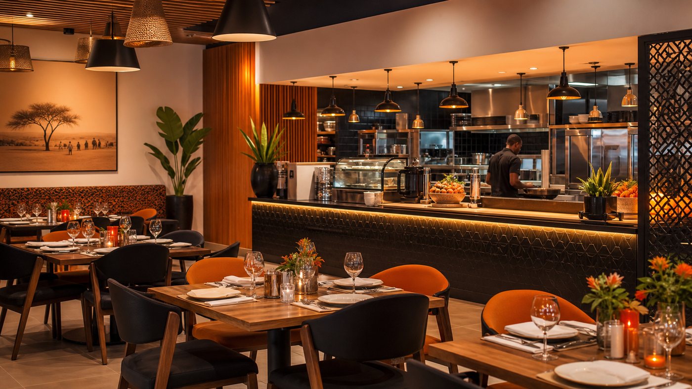 Restaurant moderne équipé pour recevoir des commandes Sen-Restau